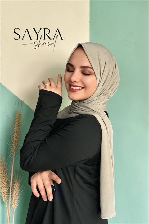 Sayra Shawl Kadın Ihlamur Yeşili Çıtçıtlı Hazır Şal