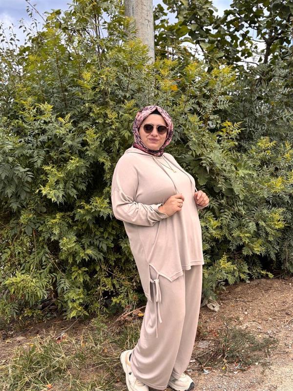 Sayra Shawl Krem Buğlem Takım