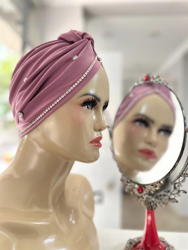 Sayra Shawl Kadın Taşlı Bone Pembe