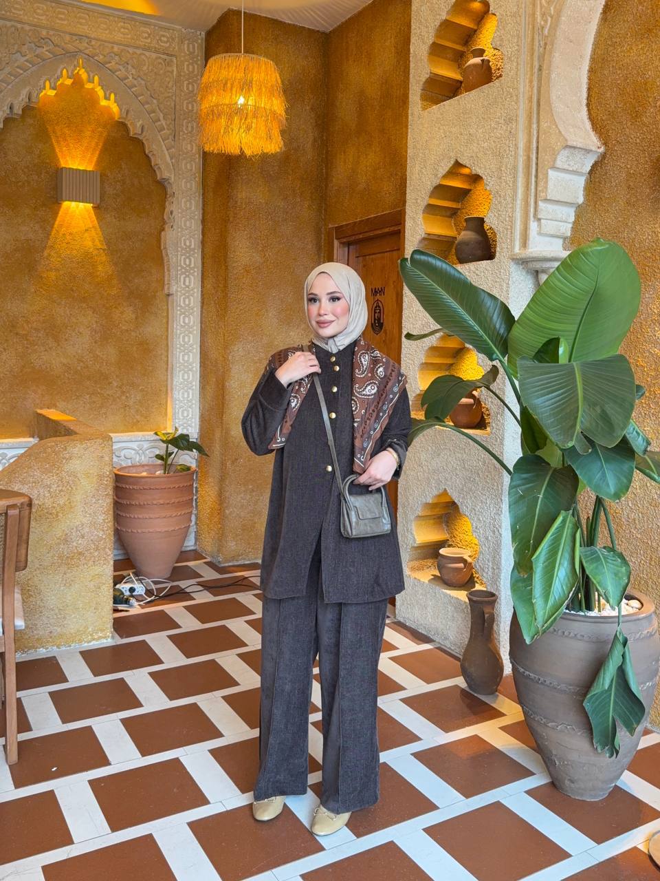Beyza Premium Şonil Takım Kahverengi