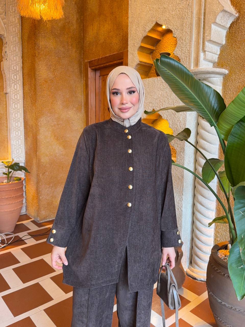 Beyza Premium Şonil Takım Kahverengi