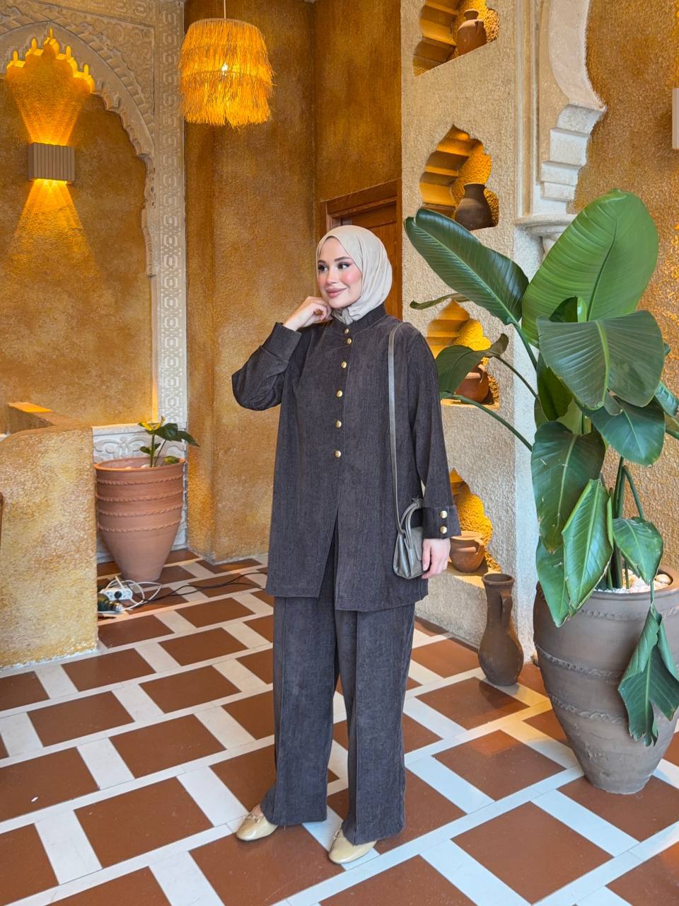 Beyza Premium Şonil Takım Kahverengi
