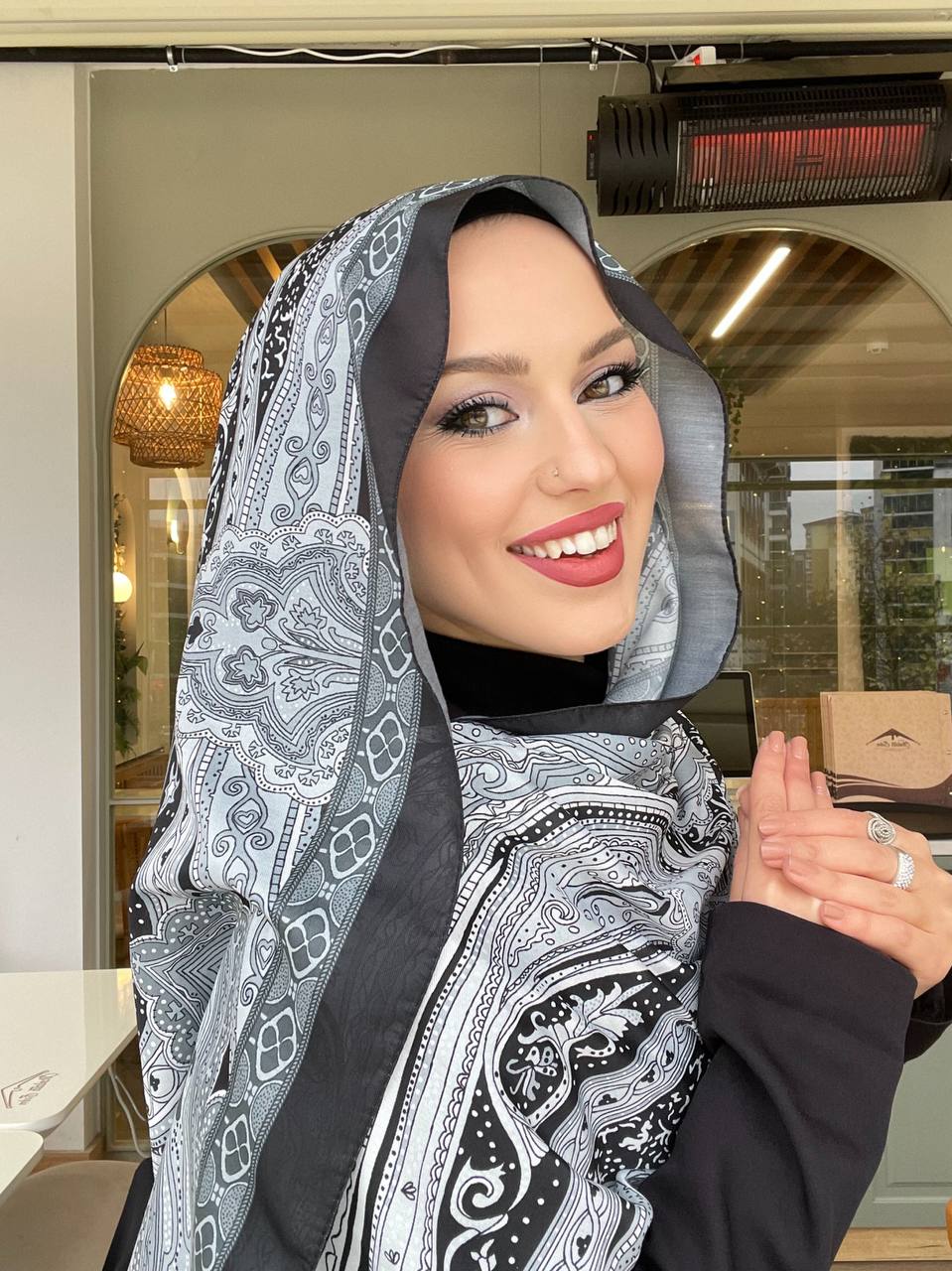 Soft Pamuklu Etro Şal Siyah