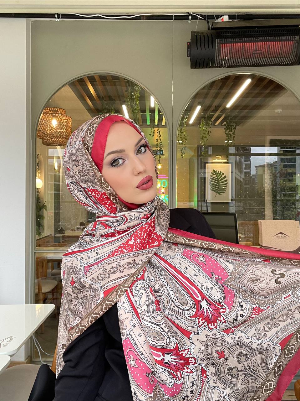 Soft Pamuklu Etro Şal Kırmızı