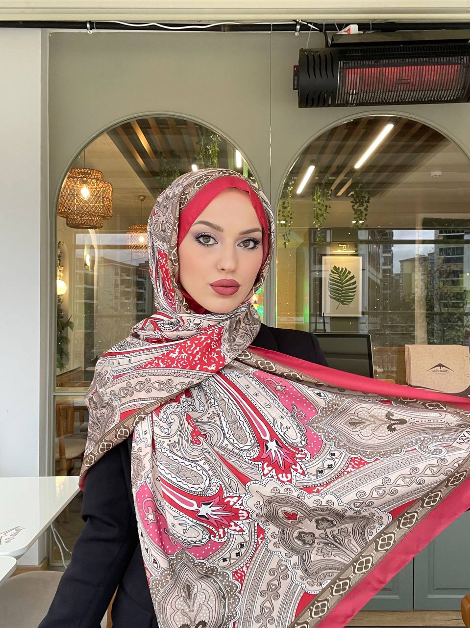 Soft Pamuklu Etro Şal Kırmızı