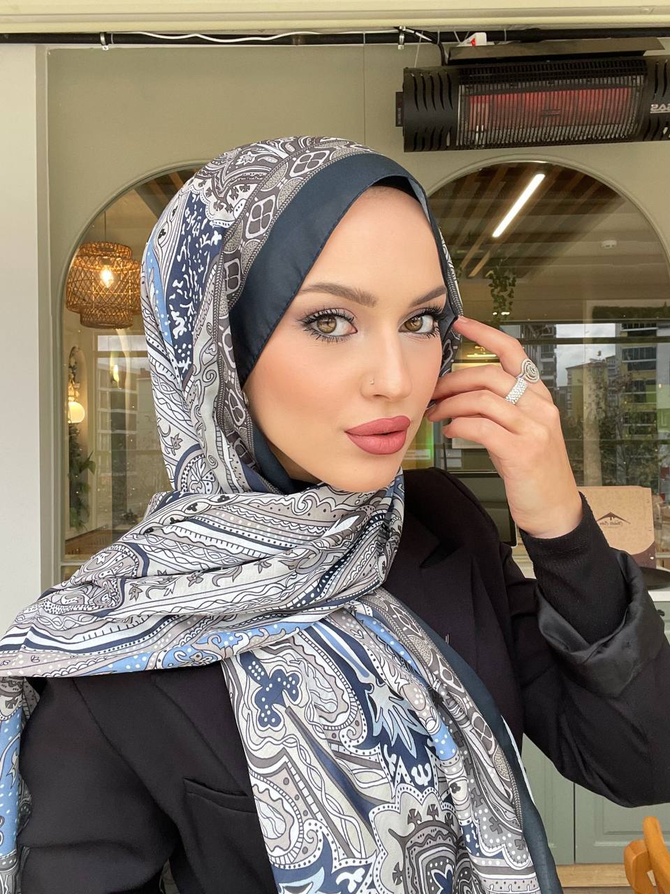 Soft Pamuklu Etro Şal Füme