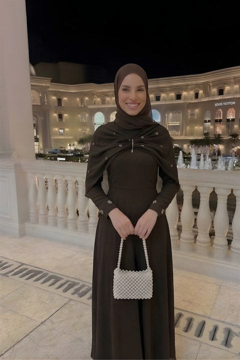 Leyla Abiye Kahverengi
