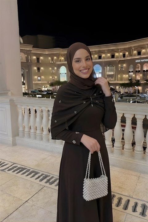 Leyla Abiye Kahverengi
