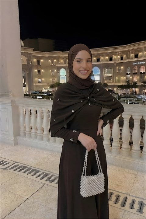 Leyla Abiye Kahverengi
