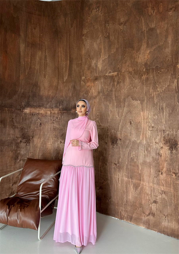 Saray Gecesi Abiye Pembe
