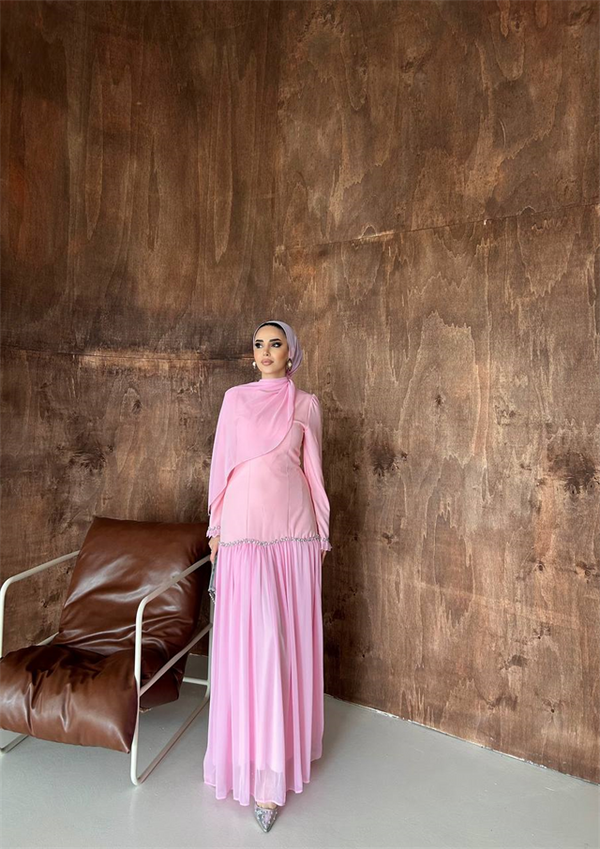 Saray Gecesi Abiye Pembe