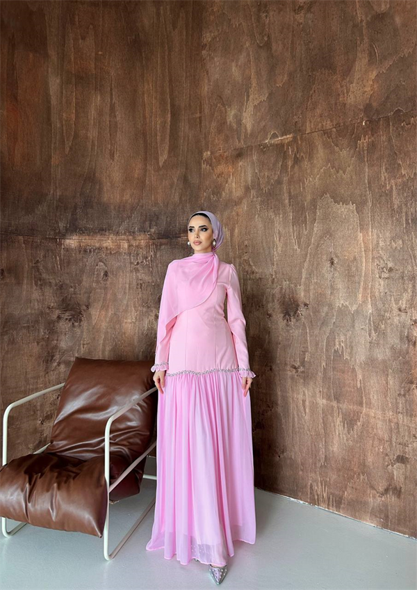 Saray Gecesi Abiye Pembe