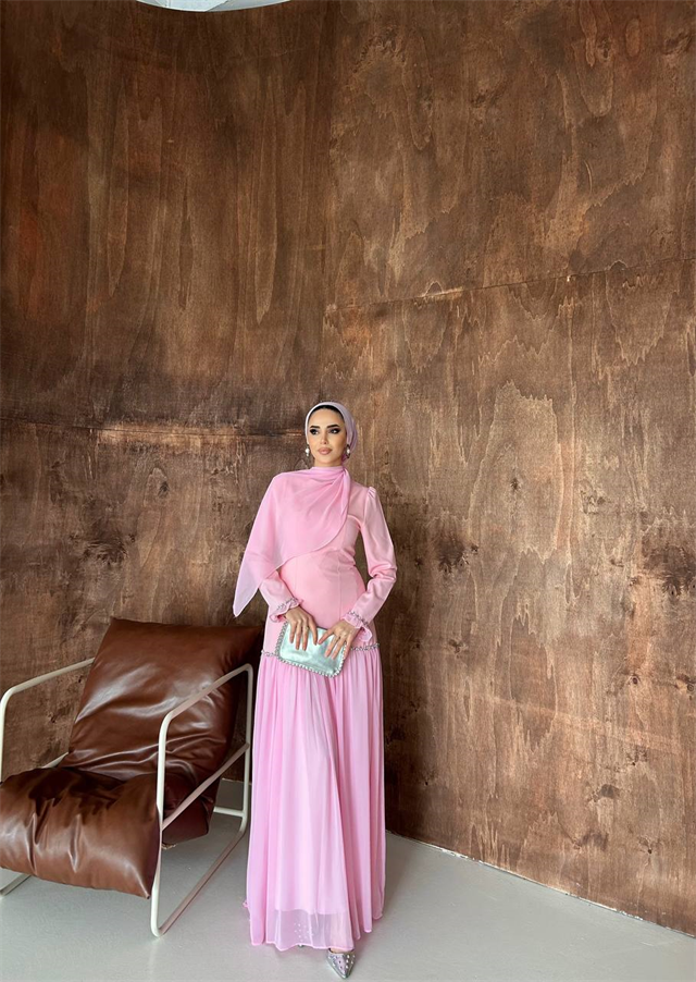 Saray Gecesi Abiye Pembe