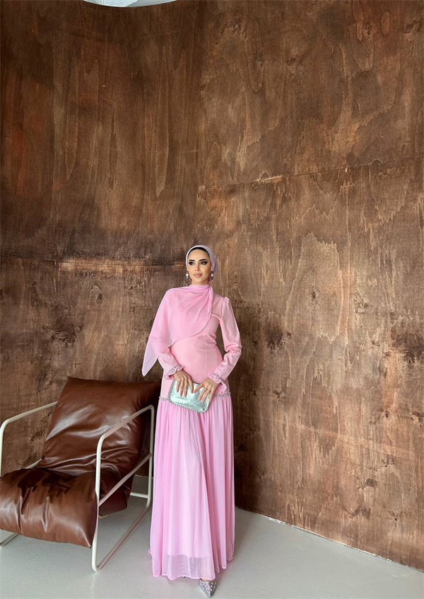 Saray Gecesi Abiye Pembe