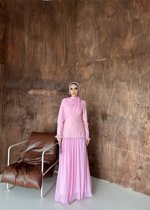 Saray Gecesi Abiye Pembe