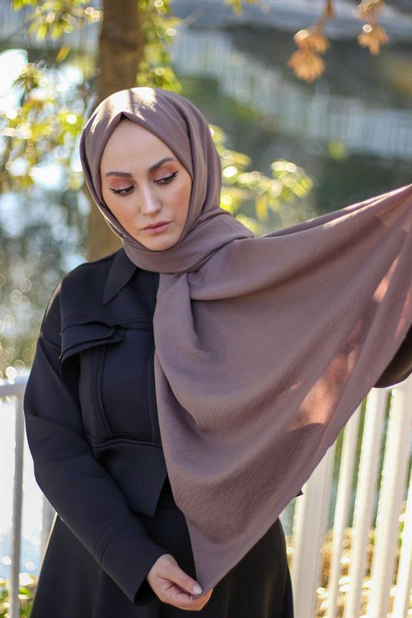 Sayra Shawl Kadın Açık Kahverengi Krep Şal SYR001