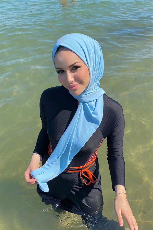 Sayra Shawl Kadın Bebe Mavisi Sandy Kumaş Hazır Şal