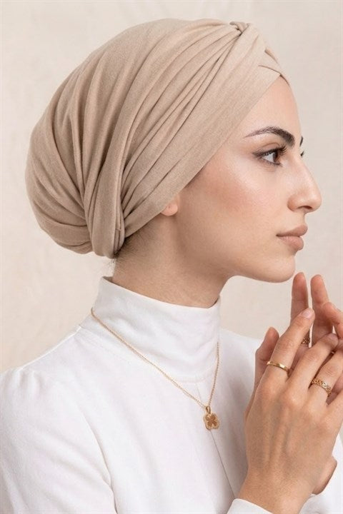 Sayra Shawl Kadın Bonetak Bej