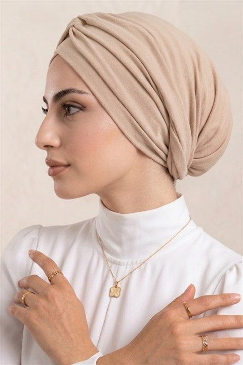 Sayra Shawl Kadın Bonetak Bej
