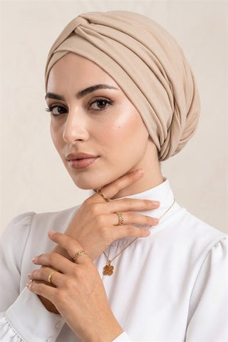 Sayra Shawl Kadın Bonetak Bej