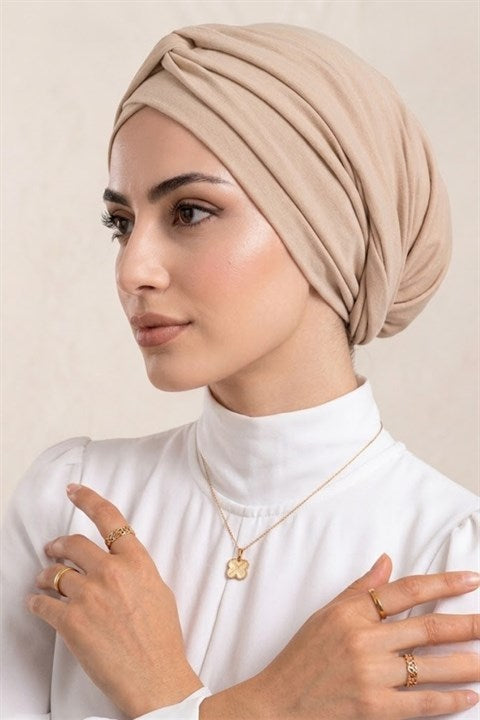 Sayra Shawl Kadın Bonetak Bej