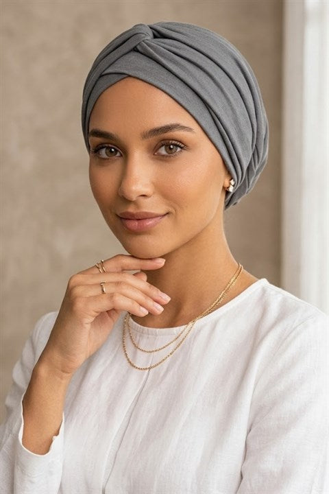Sayra Shawl Kadın Bonetak Gri
