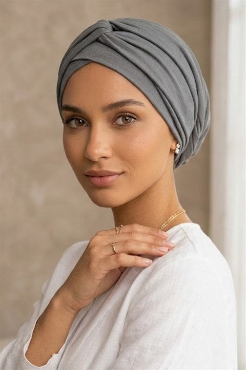 Sayra Shawl Kadın Bonetak Gri