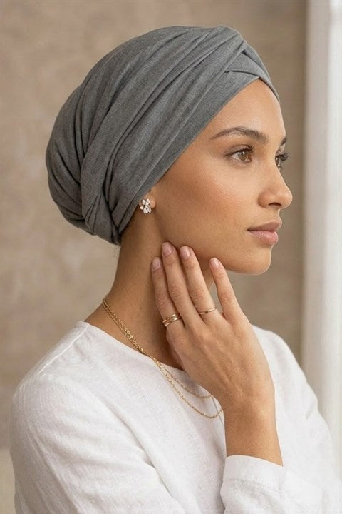 Sayra Shawl Kadın Bonetak Gri