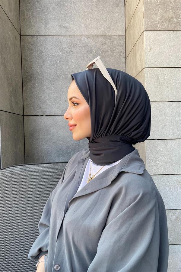 Sayra Shawl Kadın Füme Sandy Kumaş Hazır Şal