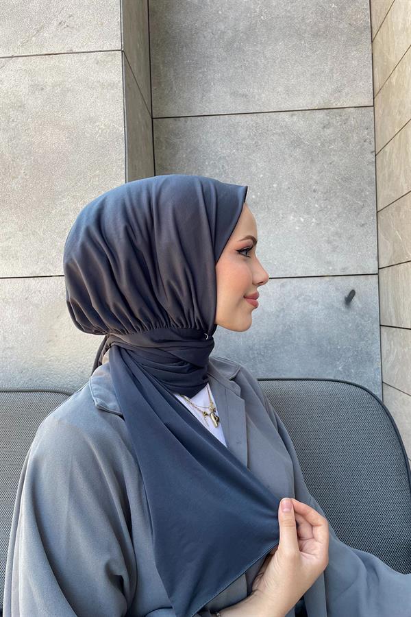 Sayra Shawl Kadın Füme Sandy Kumaş Hazır Şal