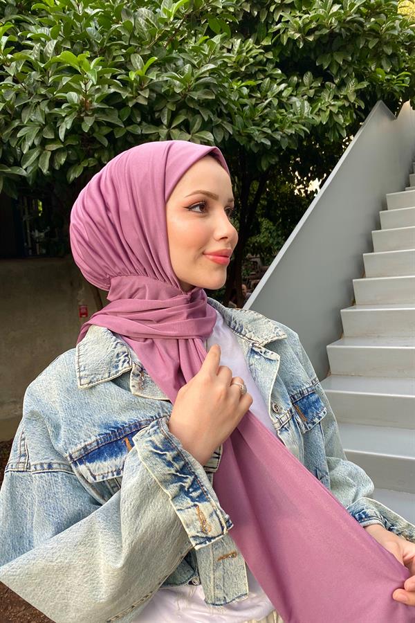 Sayra Shawl Kadın Gül Kurusu Sandy Kumaş Hazır Şal