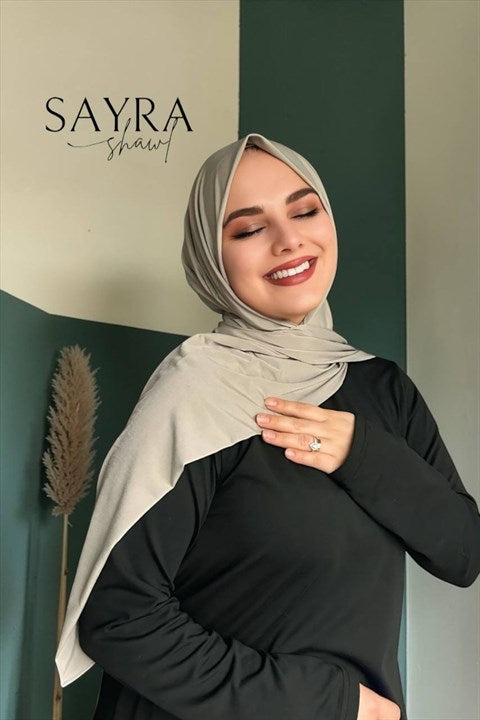 Sayra Shawl Kadın Ihlamur Yeşili Çıtçıtlı Hazır Şal