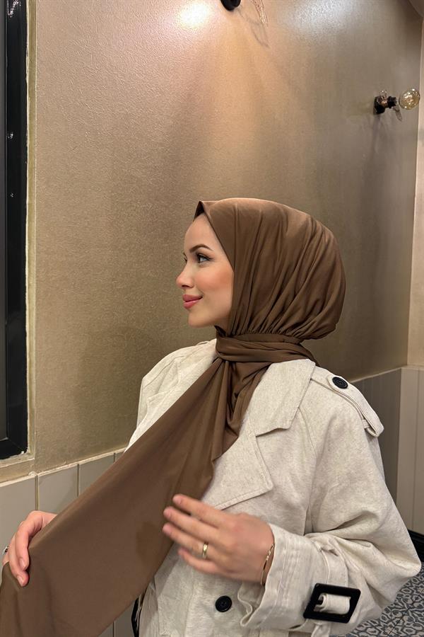Sayra Shawl Kadın Karamel Sandy Kumaş Hazır Şal