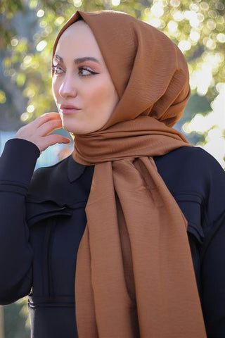 Sayra Shawl Kadın Kiremit Krep Şal