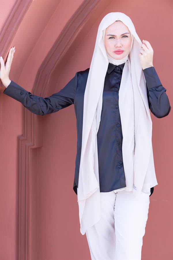 Sayra Shawl Kadın Krem Boneli Şal