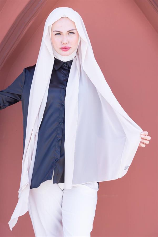Sayra Shawl Kadın Krem Boneli Şal