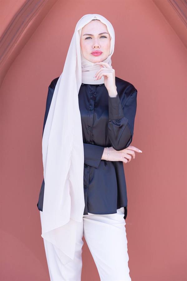 Sayra Shawl Kadın Krem Boneli Şal