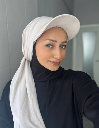 Sayra Shawl Kadın Krem Boneli Şapka Şal