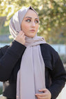 Sayra Shawl Kadın Krem Krep Şal