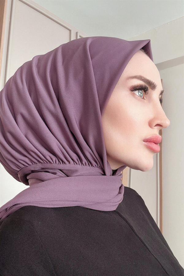 Sayra Shawl Kadın Lavanta Likralı Kumaş Hazır Çıtçıtlı Şal SYR008