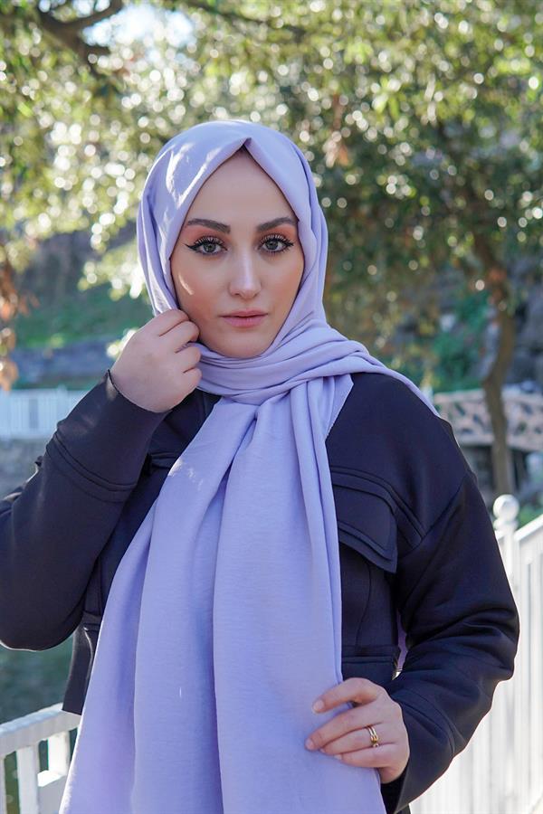 Sayra Shawl Kadın Lila Krep Şal