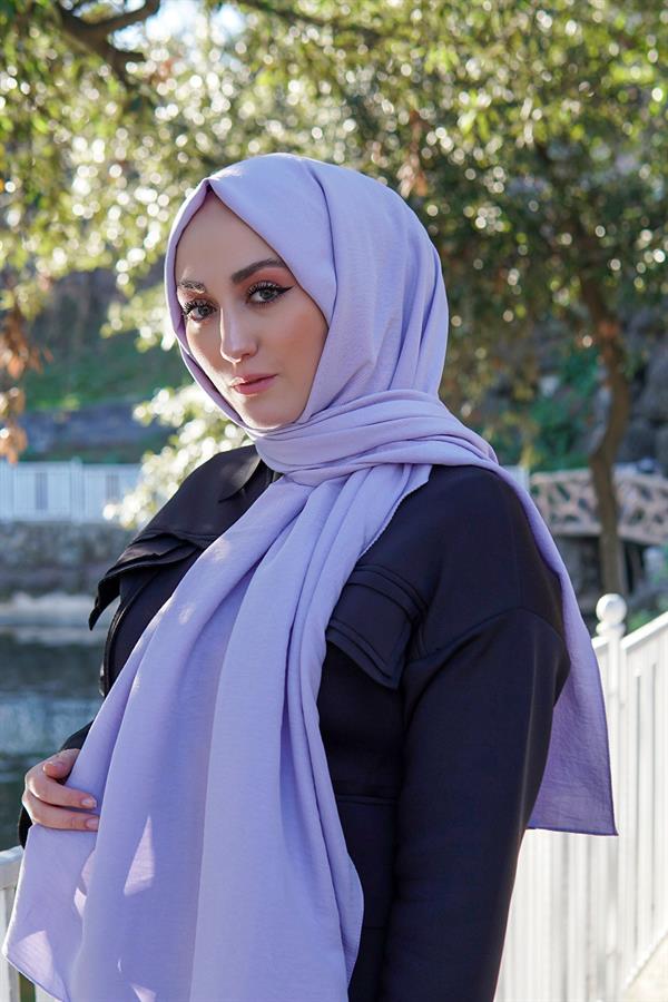 Sayra Shawl Kadın Lila Krep Şal