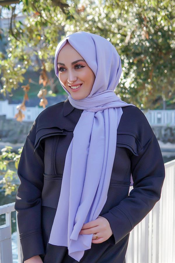 Sayra Shawl Kadın Lila Krep Şal