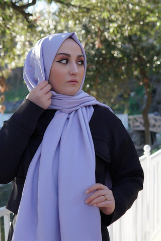 Sayra Shawl Kadın Lila Krep Şal