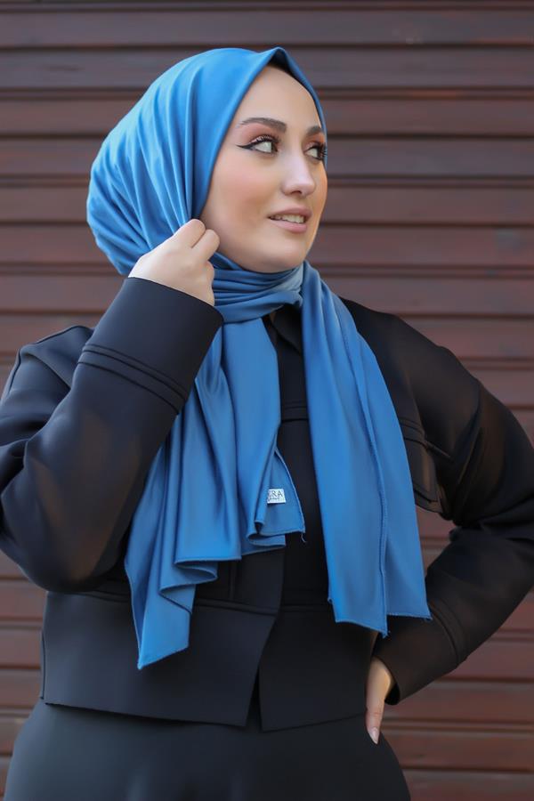 Sayra Shawl Kadın Petrol Mavisi Süprem Penye Şal SYR003