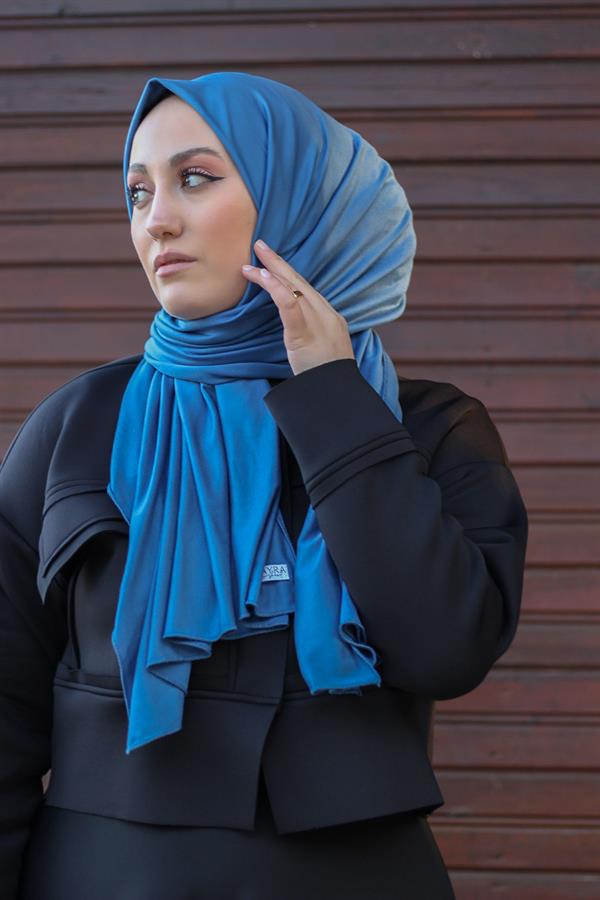 Sayra Shawl Kadın Petrol Mavisi Süprem Penye Şal SYR003
