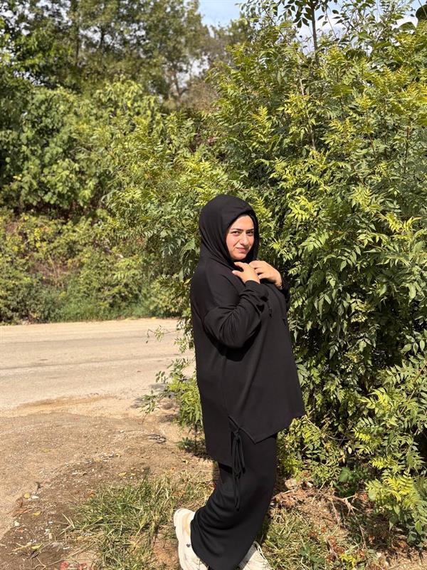 Sayra Shawl Siyah Buğlem Takım