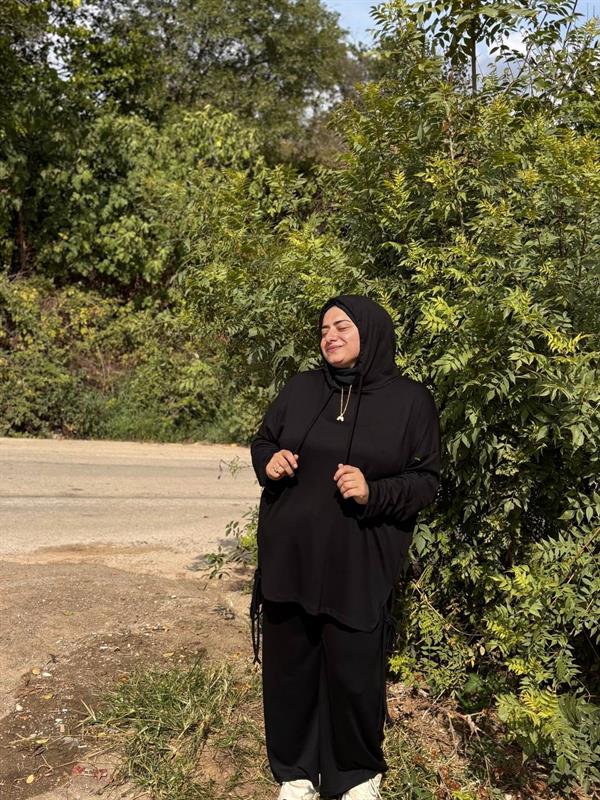 Sayra Shawl Siyah Buğlem Takım