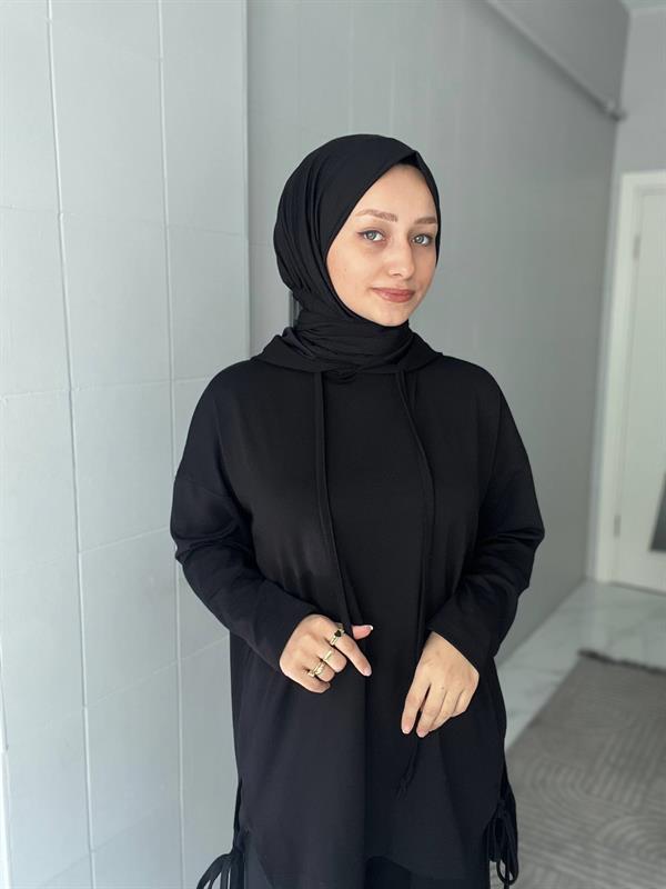 Sayra Shawl Siyah Buğlem Takım