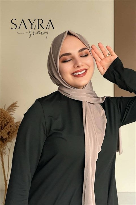 Sayra Shawl Kadın Somon Çıtçıtlı Hazır Şal
